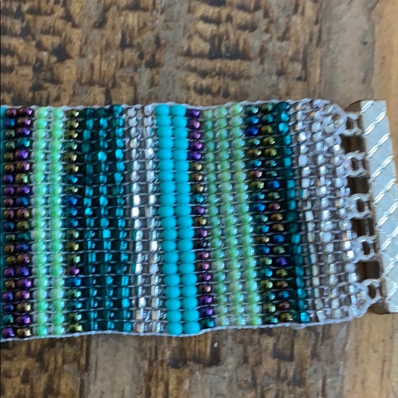 Beaded cuff bracelet - Picture 3 of 4